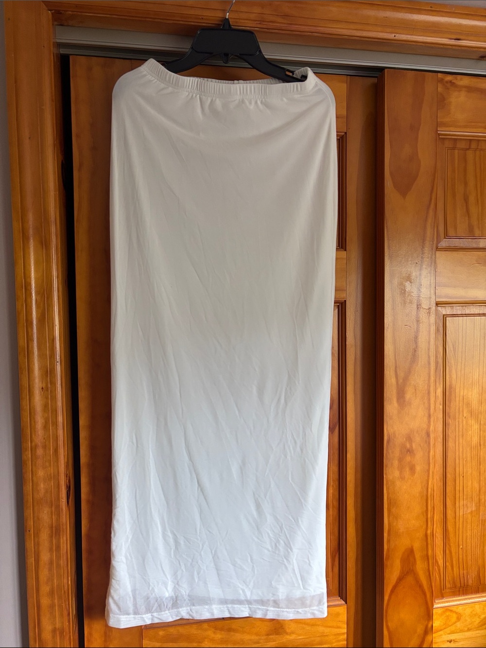 SHEIN White Maxi Skirt with Elastic Waistband